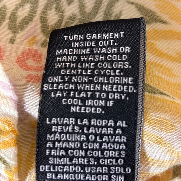 Boho Blouse 3/4 Ruffle Sleeve V-Neck Lightweight Sheer Multicolor Fall Top Sz PM - Picture 8 of 11